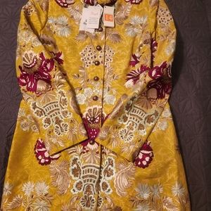 Oscar de la Renta yellow coat  size14